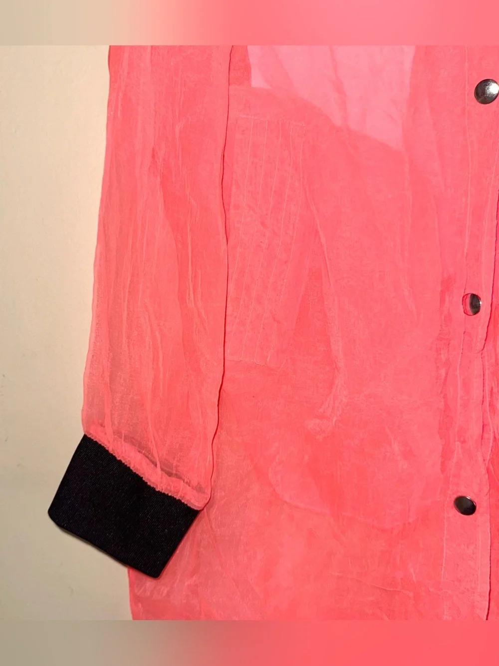 DIESEL G-CLAY JACKET OOSEZN-OBAYF-3AX IN PINK Organza Nylon Size S